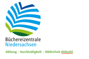 Logo der Kampagne Bildung-Nachhaltigkeit-Bibliothek (BiNaBi) der Büchereizentrale Niedersachsen.