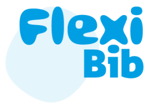 Logo mit blauem Schriftzug FlexiBib